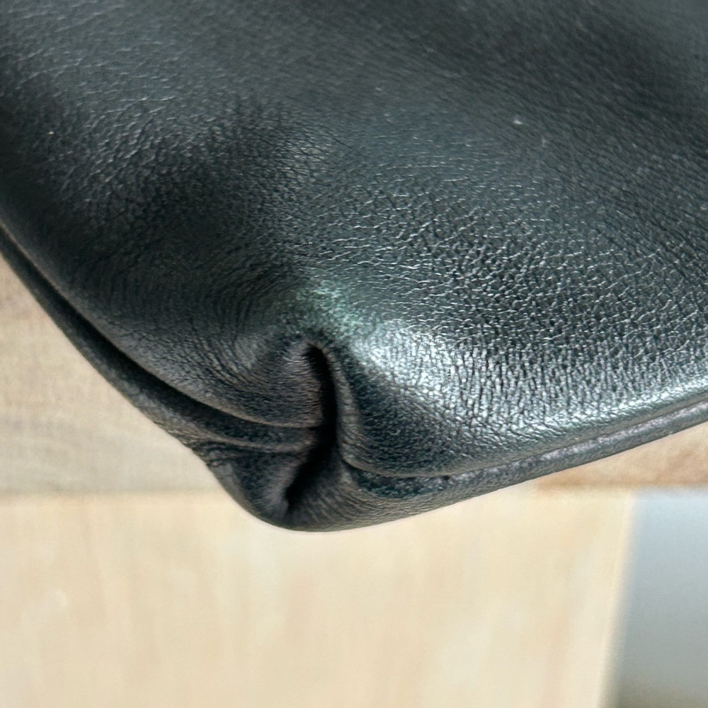 BAGGU Milled Leather Phone Sling Bag in Black. Minimalist & Modern. - Picture 8 of 9